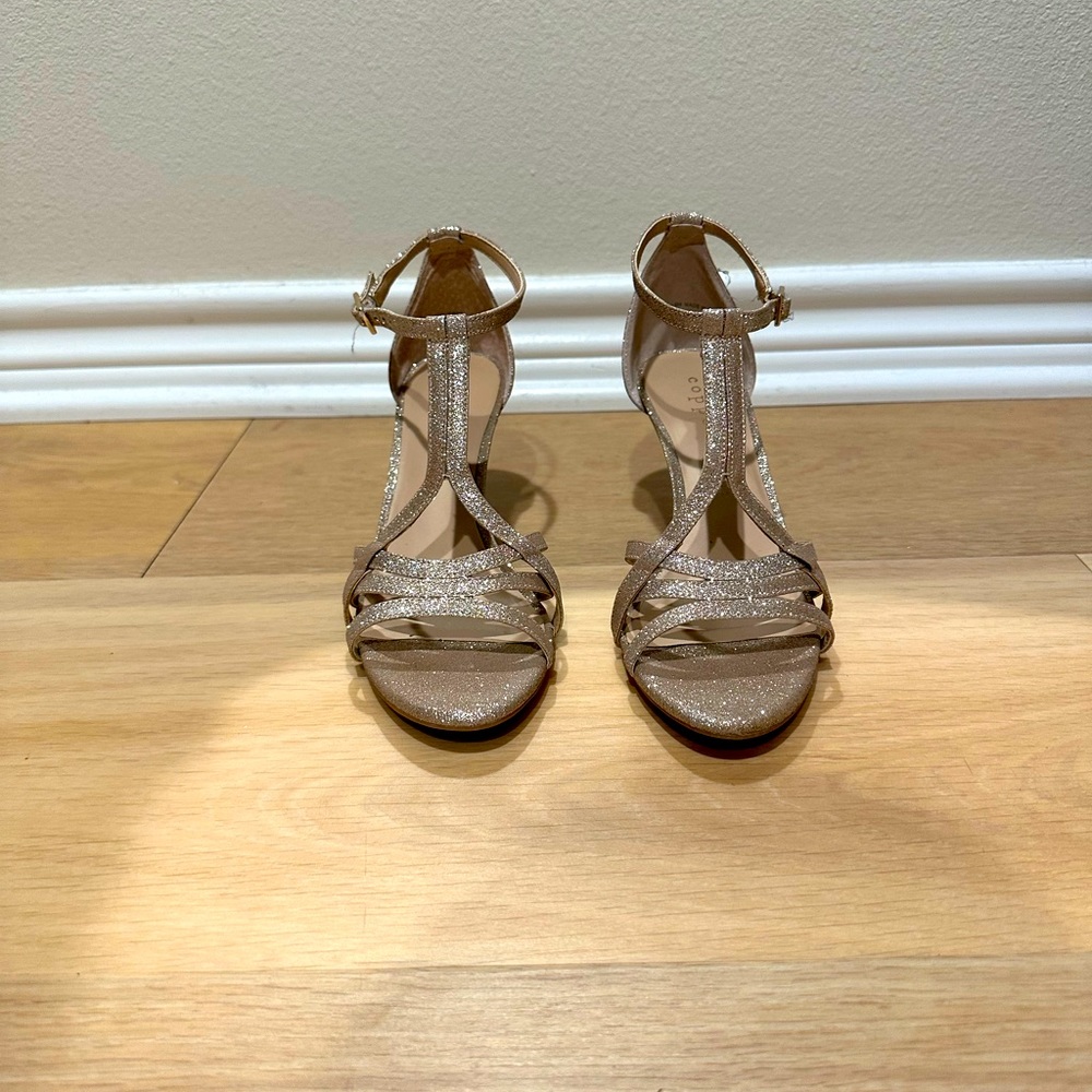 Gold Glitter Heels